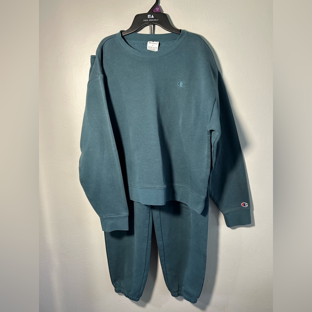 Champion Teal Crewneck Set